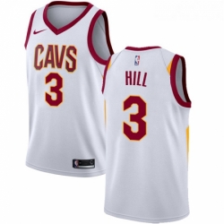 Youth Nike Cleveland Cavaliers 3 George Hill Swingman White NBA Jersey Association Edition 