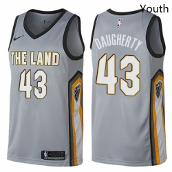 Youth Nike Cleveland Cavaliers 43 Brad Daugherty Swingman Gray NBA Jersey City Edition