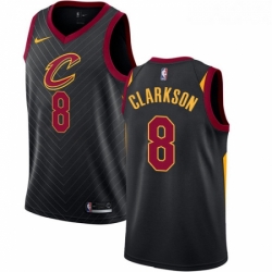 Youth Nike Cleveland Cavaliers 8 Jordan Clarkson Authentic Black NBA Jersey Statement Edition 