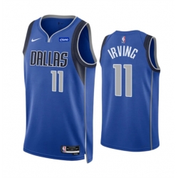 Men Dallas Mavericks 11 Kyrie Irving Blue Icon Edition Stitched Basketball Jersey