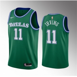 Men Dallas Mavericks 11 Kyrie Irving Green Classic Edition Stitched Basketball Jersey