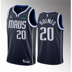 Men Dallas Mavericks 20 Richaun Holmes Navy 2023 Draft Statement Edition Stitched Basketball Jersey