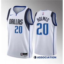 Men Dallas Mavericks 20 Richaun Holmes White 2023 Draft Association Edition Stitched Basketball Jersey