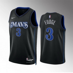 Men Dallas Mavericks 3 Alex Fudge Black 2023 24 City Edition Stitched Basketball Jersey