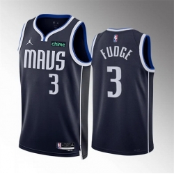Men Dallas Mavericks 3 Alex Fudge Navy Statement Edition Stitched Basketball Jersey