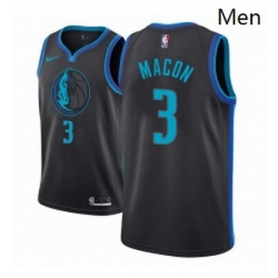 Men NBA 2018 19 Dallas Mavericks 3 Daryl Macon City Edition Anthracite Jersey 