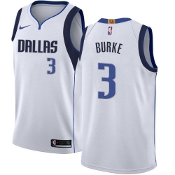 Men Nike Dallas Mavericks 3 Trey Burke White NBA Swingman Association Edition Jersey