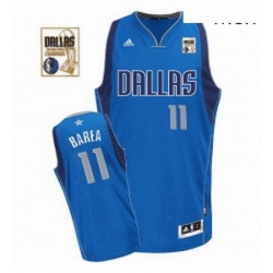 Mens Adidas Dallas Mavericks 11 Jose Barea Swingman Royal Blue Road Champions Patch NBA Jersey