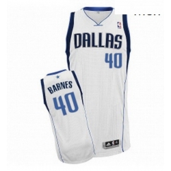 Mens Adidas Dallas Mavericks 40 Harrison Barnes Authentic White Home NBA Jersey