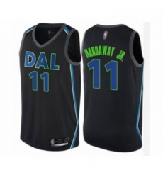 Mens Dallas Mavericks 11 Tim Hardaway Jr Authentic Black Basketball Jersey City Edition 