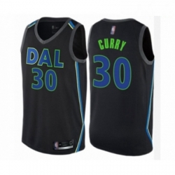 Mens Dallas Mavericks 30 Seth Curry Authentic Black Basketball Jersey City Edition 