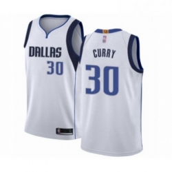 Mens Dallas Mavericks 30 Seth Curry Authentic White Basketball Jersey Association Edition 