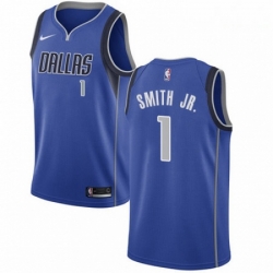 Mens Nike Dallas Mavericks 1 Dennis Smith Jr Swingman Royal Blue Road NBA Jersey Icon Edition