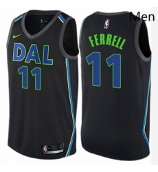 Mens Nike Dallas Mavericks 11 Yogi Ferrell Authentic Black NBA Jersey City Edition 