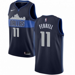 Mens Nike Dallas Mavericks 11 Yogi Ferrell Authentic Navy Blue NBA Jersey Statement Edition 