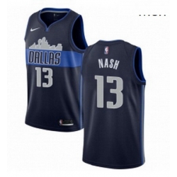 Mens Nike Dallas Mavericks 13 Steve Nash Authentic Navy Blue NBA Jersey Statement Edition
