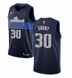 Mens Nike Dallas Mavericks 30 Seth Curry Swingman Navy Blue NBA Jersey Statement Edition 