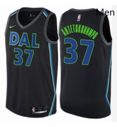 Mens Nike Dallas Mavericks 37 Kostas Antetokounmpo Authentic Black NBA Jersey City Edition 