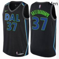 Mens Nike Dallas Mavericks 37 Kostas Antetokounmpo Authentic Black NBA Jersey City Edition 