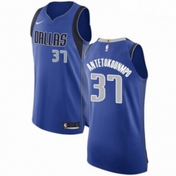 Mens Nike Dallas Mavericks 37 Kostas Antetokounmpo Authentic Royal Blue Road NBA Jersey Icon Edition 