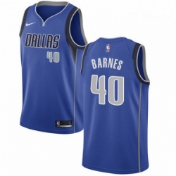 Mens Nike Dallas Mavericks 40 Harrison Barnes Swingman Royal Blue Road NBA Jersey Icon Edition