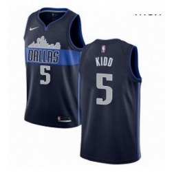 Mens Nike Dallas Mavericks 5 Jason Kidd Authentic Navy Blue NBA Jersey Statement Edition