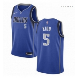 Mens Nike Dallas Mavericks 5 Jason Kidd Swingman Royal Blue Road NBA Jersey Icon Edition