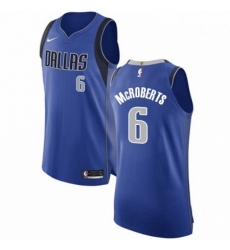 Mens Nike Dallas Mavericks 6 Josh McRoberts Authentic Royal Blue Road NBA Jersey Icon Edition 