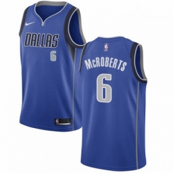 Mens Nike Dallas Mavericks 6 Josh McRoberts Swingman Royal Blue Road NBA Jersey Icon Edition 