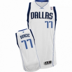 Mens Nike Dallas Mavericks 77 Luka Doncic Authentic White Home NBA Jersey Association Edition 