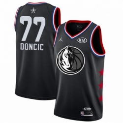 Mens Nike Dallas Mavericks 77 Luka Doncic Black Basketball Jordan Swingman 2019 All Star Game Jersey 
