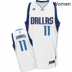 Womens Adidas Dallas Mavericks 11 Yogi Ferrell Swingman White Home NBA Jersey 