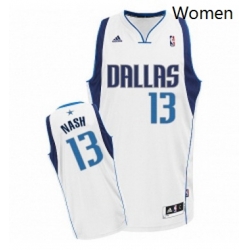 Womens Adidas Dallas Mavericks 13 Steve Nash Swingman White Home NBA Jersey