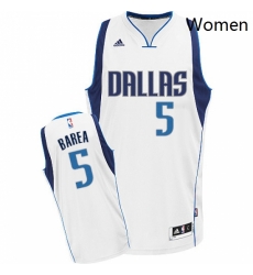 Womens Adidas Dallas Mavericks 5 Jose Juan Barea Swingman White Home NBA Jersey