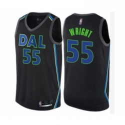 Womens Dallas Mavericks 55 Delon Wright Swingman Black Basketball Jersey City Edition 