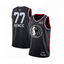 Womens Dallas Mavericks 77 Luka Doncic Swingman Black 2019 All Star Game Basketball Jersey 