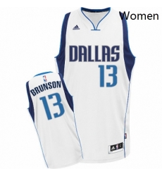 Womens Nike Dallas Mavericks 13 Jalen Brunson Swingman White Home NBA Jersey Association Edition 