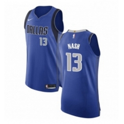 Womens Nike Dallas Mavericks 13 Steve Nash Authentic Royal Blue Road NBA Jersey Icon Edition