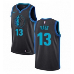 Womens Nike Dallas Mavericks 13 Steve Nash Swingman Charcoal NBA Jersey City Edition