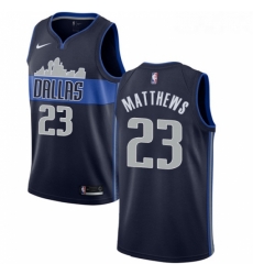 Womens Nike Dallas Mavericks 23 Wesley Matthews Authentic Navy Blue NBA Jersey Statement Edition
