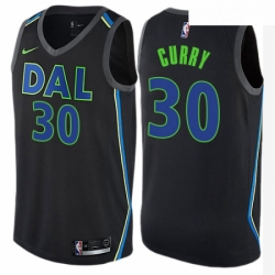 Womens Nike Dallas Mavericks 30 Seth Curry Swingman Black NBA Jersey City Edition 
