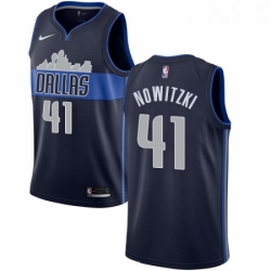 Womens Nike Dallas Mavericks 41 Dirk Nowitzki Authentic Navy Blue NBA Jersey Statement Edition