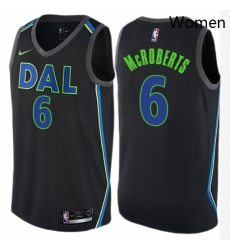 Womens Nike Dallas Mavericks 6 Josh McRoberts Swingman Black NBA Jersey City Edition 