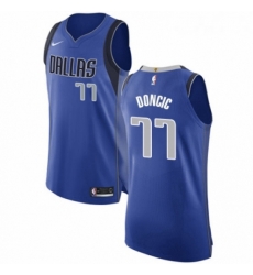 Womens Nike Dallas Mavericks 77 Luka Doncic Authentic Royal Blue Road NBA Jersey Icon Edition 