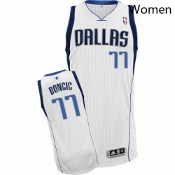 Womens Nike Dallas Mavericks 77 Luka Doncic Authentic White Home NBA Jersey Association Edition 