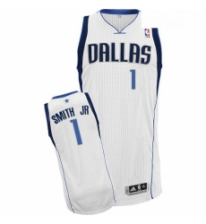 Youth Adidas Dallas Mavericks 1 Dennis Smith Jr Authentic White Home NBA Jersey