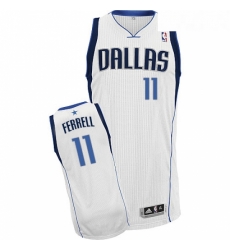 Youth Adidas Dallas Mavericks 11 Yogi Ferrell Authentic White Home NBA Jersey 