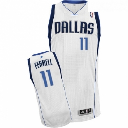 Youth Adidas Dallas Mavericks 11 Yogi Ferrell Authentic White Home NBA Jersey 