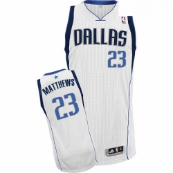 Youth Adidas Dallas Mavericks 23 Wesley Matthews Authentic White Home NBA Jersey
