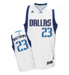 Youth Adidas Dallas Mavericks 23 Wesley Matthews Swingman White Home NBA Jersey